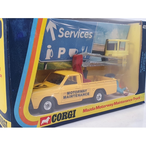 1298 - A boxed Corgi Toys No.413 Mazda Motorway Maintenance Truck, Ex plus, box Ex plus-Nr M