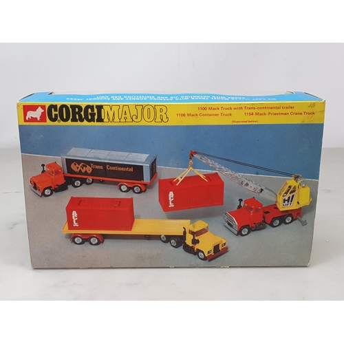 1299 - A boxed Corgi Major No.1154 Mack-Priestman Crane Truck, Nr M, box Ex plus