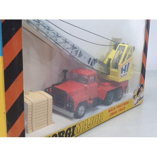 1299 - A boxed Corgi Major No.1154 Mack-Priestman Crane Truck, Nr M, box Ex plus