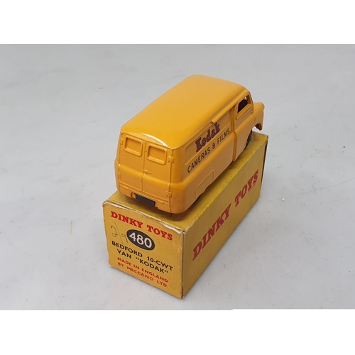 1307 - A boxed Dinky Toys No.480 Bedford Kodak Van, Ex plus Nr M, box VG-Ex (one flap has been taped)