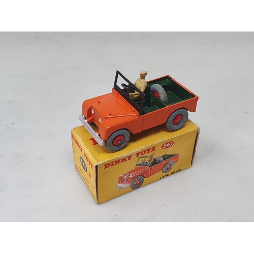 1311 - A boxed Dinky Toys No.340 orange Land Rover, Ex plus, box G