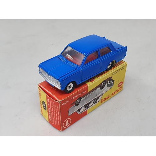 1321 - A boxed Dinky Toys No.136 dark blue Vauxhall Viva, Nr M-M, box Ex plus