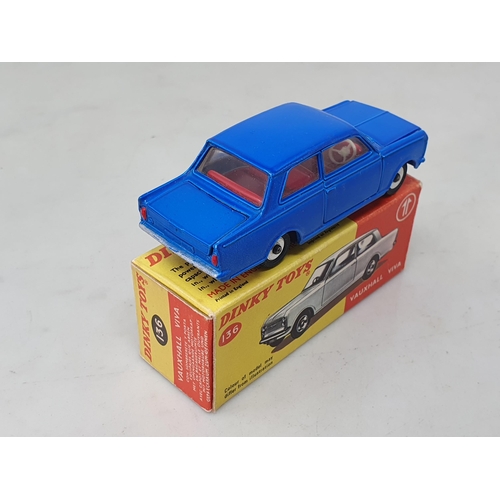 1321 - A boxed Dinky Toys No.136 dark blue Vauxhall Viva, Nr M-M, box Ex plus