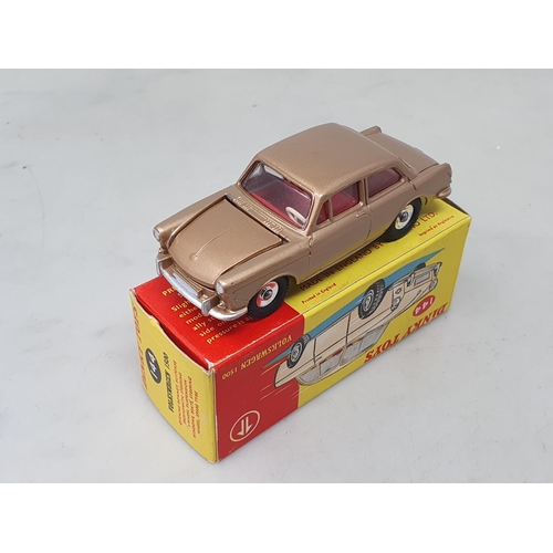 1325 - A boxed Dinky Toys No.144 bronze Volkswagen 1500 with red interior, M, superb box