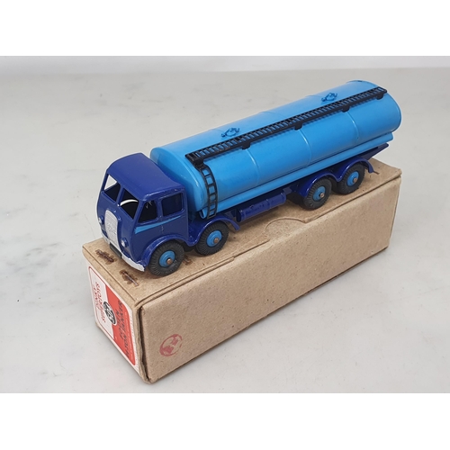 1339 - A boxed Dinky Supertoys No.504 Foden 1st type two tone blue Tanker, Nr M-M, box Ex plus