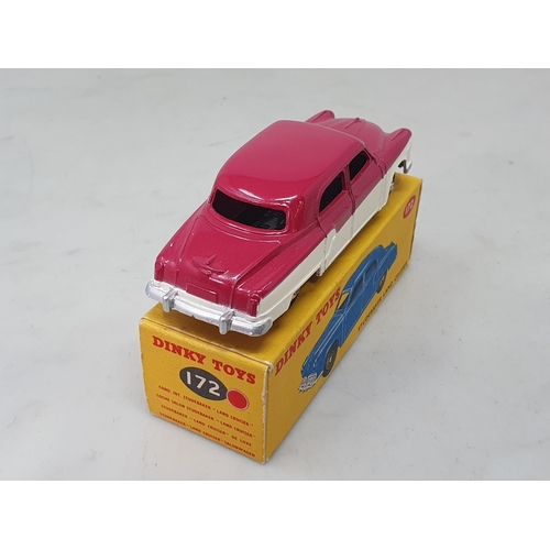 1342 - A boxed Dinky Toys No.172 maroon above cream Studebaker Land Cruise, M, box with red spot Nr perfect