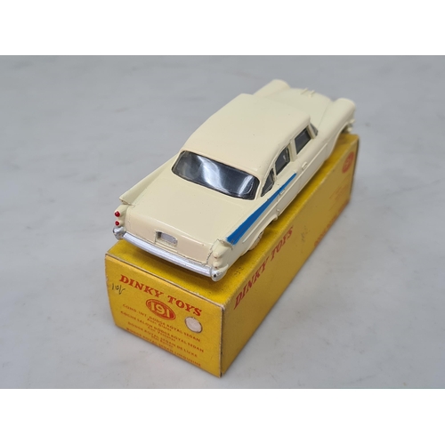 1348 - A rare boxed Dinky Toys cream Dodge Royal Sedan with blue flash, M, box Ex