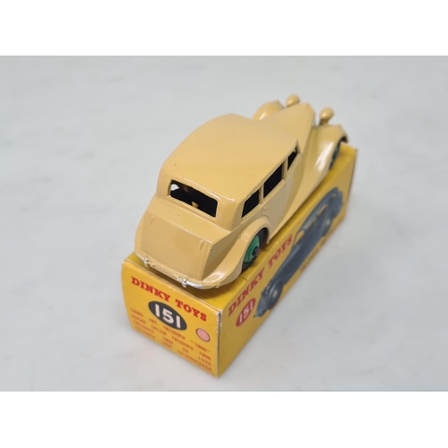 1349 - A boxed Dinky Toys No.151 tan Triumph 1800 Saloon, M, box Nr perfect