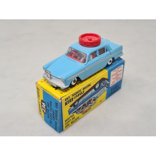 1355 - A boxed Corgi Toys No.236 Austin A60 Motor School Car, Ex plus-Nr M, box Ex plus with leaflet