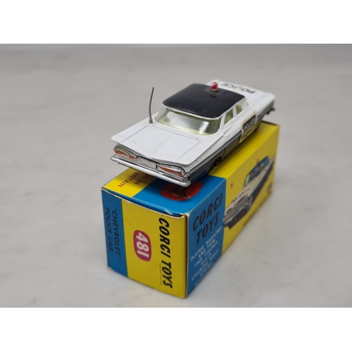 1356 - A boxed Corgi Toys No.481 Chevrolet Police Car, Ex, box Nr M (biro mark to one flap), with leaflet