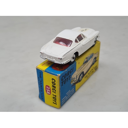 1357 - A boxed Corgi Toys No.258 The 'Saints' Car Volvo P.1800, Ex, box Ex plus