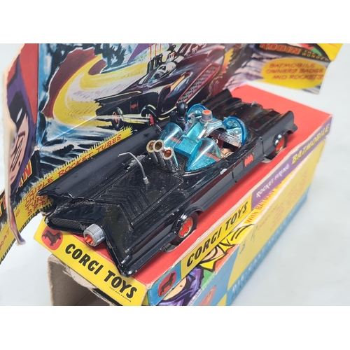 1358 - A boxed Corgi Toys No.267 Batmobile with figures, Ex, box G (missing end flap), complete with insert... 