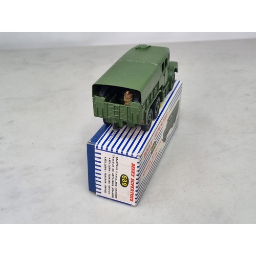 1369 - A boxed Dinky Supertoys No.689 Medium Artillery Tractor, Nr M-M, box Nr perfect