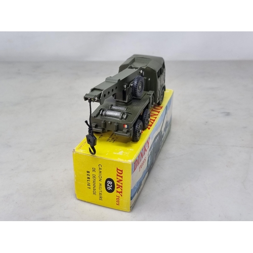 1377 - A boxed French Dinky Toys No.826 Berliet Camion Militaire De Depannage, M, superb box and packing