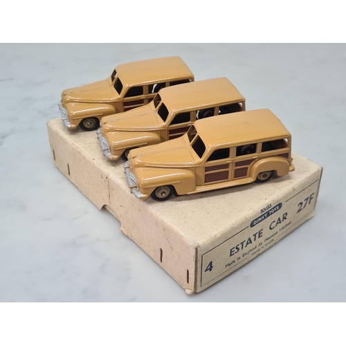 1395 - A Dinky Toys Trade Box 27F Estate Cars containing three models, Nr M-M, box Ex