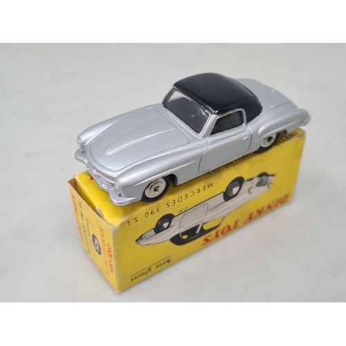 1398 - A boxed French Dinky Toys No.526 silver and black Mercedes 190SL, M, box Ex