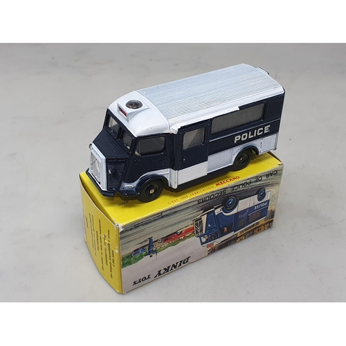 1408 - A boxed French Dinky Toys No.566 Citroen Police Van, M, Nr perfect box with lamp and instructions