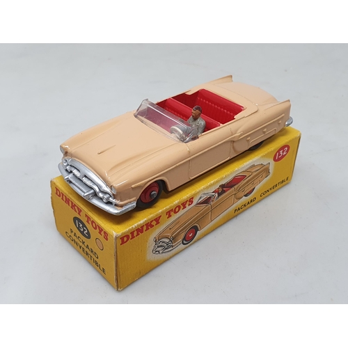 1423 - A boxed Dinky Toys No.132 tan Packard Convertible, M, box Nr perfect