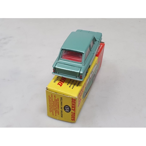 1426 - A boxed Dinky Toys No.138 metallic green Hillman Imp with red interior, Nr M-M, box Ex plus