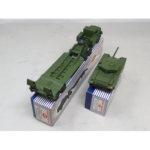 1433 - A boxed Dinky Supertoys No.660 Tank Transporter and a boxed No.651 Centurion Tank, Nr M-M, boxes Ex ... 