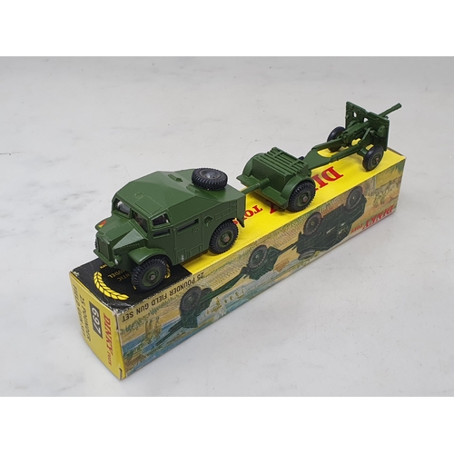 1436 - A rare Dinky Toys No.697 25-pounder Field Gun Set in picture box, Nr M-M, box superb