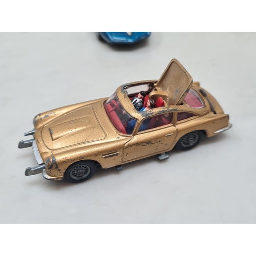 1456 - Ten unboxed play worn Corgi Toys including James Bond Aston Martin DB5, Batmobile, Marlin Rambler Fa... 