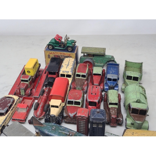 1464 - A box of assorted play worn Dinky Toys and other diecast Models, some A/F and re-painted