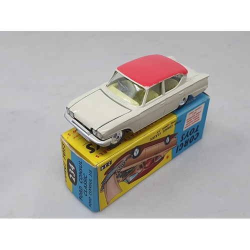 1468 - A boxed Corgi Toys No.234 cream and pink Ford Consul Classic, M, box Nr perfect