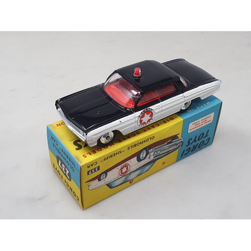 1474 - A boxed Corgi Toys No.237 Oldsmobile 'Sheriff' Car, Nr M-M, box superb