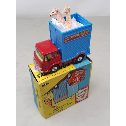 1477 - A boxed Corgi Toys No.503 Giraffe Transporter complete with giraffes, M, box Nr perfect with packing