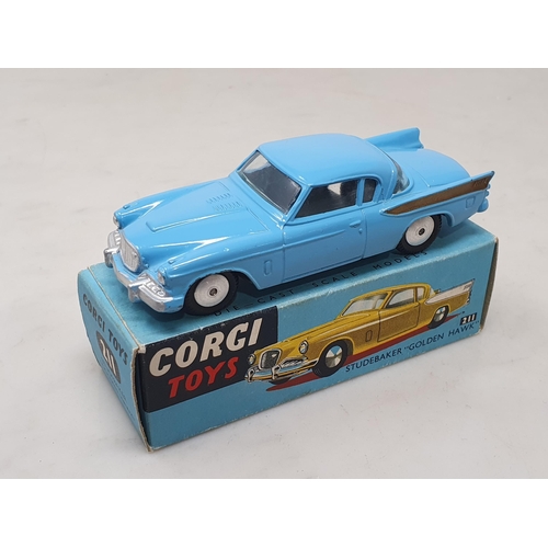 1488 - A boxed Corgi Toys No.211 blue Studebaker Golden Hawk, Nr M-M, box Ex plus