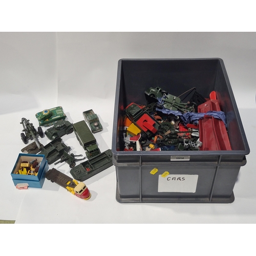 1514 - A box of play worn diecast Military Vehicles including Lone Star Lorries, Armoured Car, D.U.K.W., Br... 