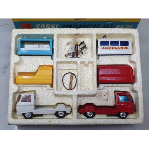 1515 - A boxed Corgi Toys Gift Set No.24 Constructor Set with Commer 3/4 ton Chassis, complete in Ex plus c... 