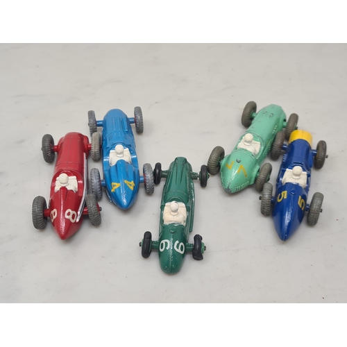 1521 - Five Dinky Toys Racing Cars including H.W.M., Ferrari, Talbot Lago, Alfa-Romeo and Cooper-Bristol