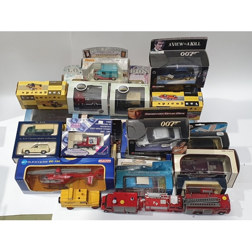 1543 - A box of boxed Corgi, Oxford, Vanguard and other modern diecast Models including Corgi Wallace & Gro... 