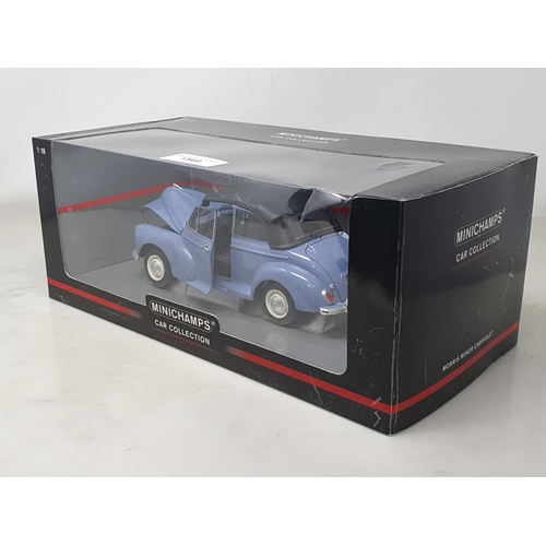 1549 - A boxed Minichamps 1:18 scale Morris Minor Cabriolet