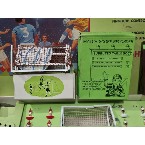 1628 - A boxed Subbuteo International Football Game (nearly complete, some A/F), a boxed Set of Goals and a... 