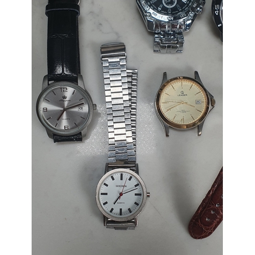 10 - A quantity of Quartz/Automatic lady's and gentleman's Wristwatches including Henley, Minoir, Terner,... 