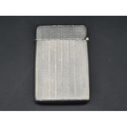 107 - A George V silver Card Case with engine turned decoration, Birmingham 1931