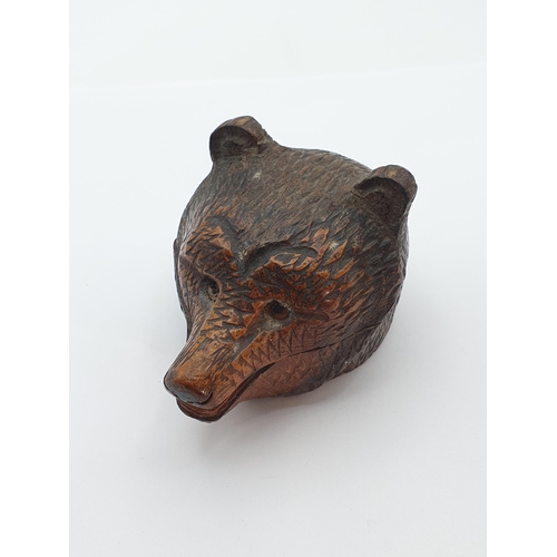 35 - A group of Animal Models including; a Black Forest Carved Bear Stamp Box, Murano Glass Animals, Carv... 