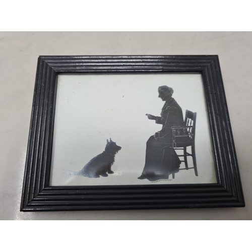 55 - A Collection of seven Silhouettes, several signed J M Scott, A.R.M.S, circa 1916, and two framed Por... 