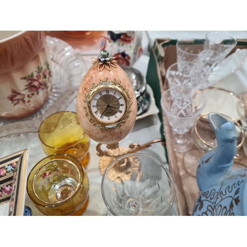 58 - A quantity of Glassware including Decanters, Bowls, Drinking Glasses, sundry Teaware, Gipsy Caravan,... 