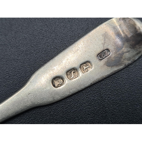 90 - Ten 19th century silver Teaspoons fiddle pattern engraved initials, various dates, sizes and makers