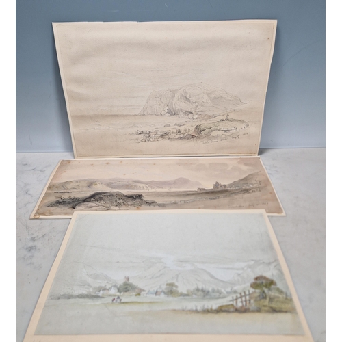 505 - HENRY BLUNT (1806-1853) A collection of watercolours and drawings depicting views in North Wales, th... 