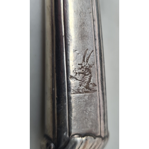 19 - Twenty eight 19th century silver handled Dinner Knives engraved crests, steel blades by various make... 