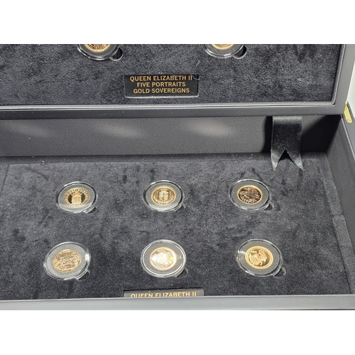 275 - Victoria/QEII Longest Reigning Monarchs Gold Sovereign Complete Designs Collection 15 Coin Set, cons... 