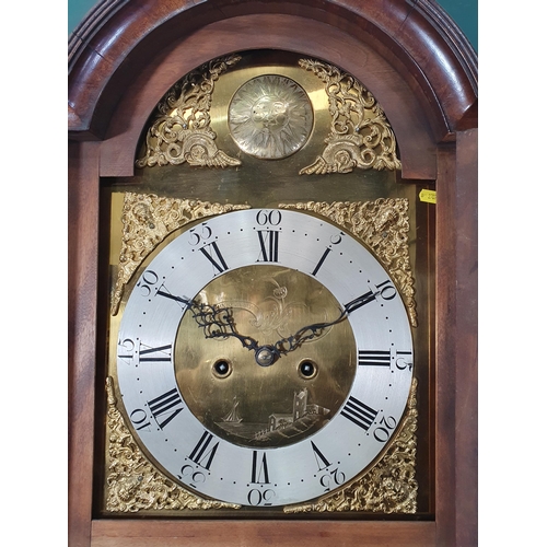 285 - An early 19th Century mahogany eight-day Longcase Clock, the arched brass dial engraved John Oatway,... 