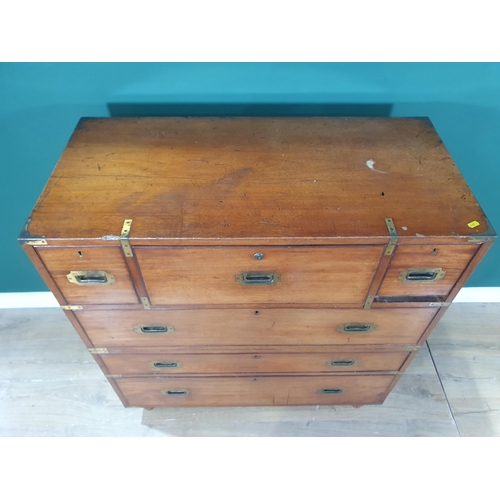 316 - A 19th Century mahogany Campaign Secretaire Chest by Hill & Millard, 2 Duncarron Street, Trafalgar S... 