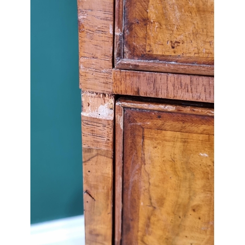 348 - An 18th century walnut Kneehole Desk with cross-banded, quarter veneered and herringbone line inlaid... 