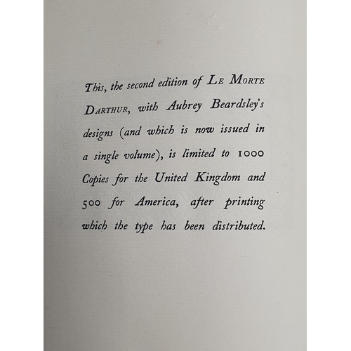 638 - MALLORY, Sir Thomas; 'Le Morte Darthur', second edition limited to 1500 copies with designs by Aubre... 